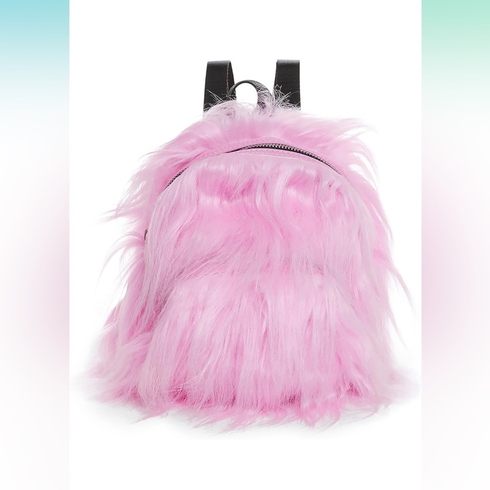 Dolls Kill Case of the Grumpies fuzzy backpack - Pink